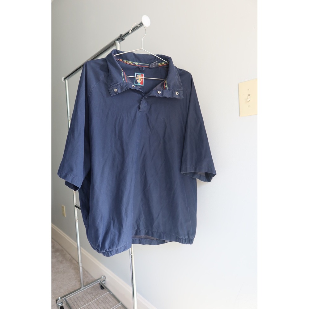 Sunice Golf Pullover Jacket Mens XL Blue 1/4‎ Snap Windbreaker Collared